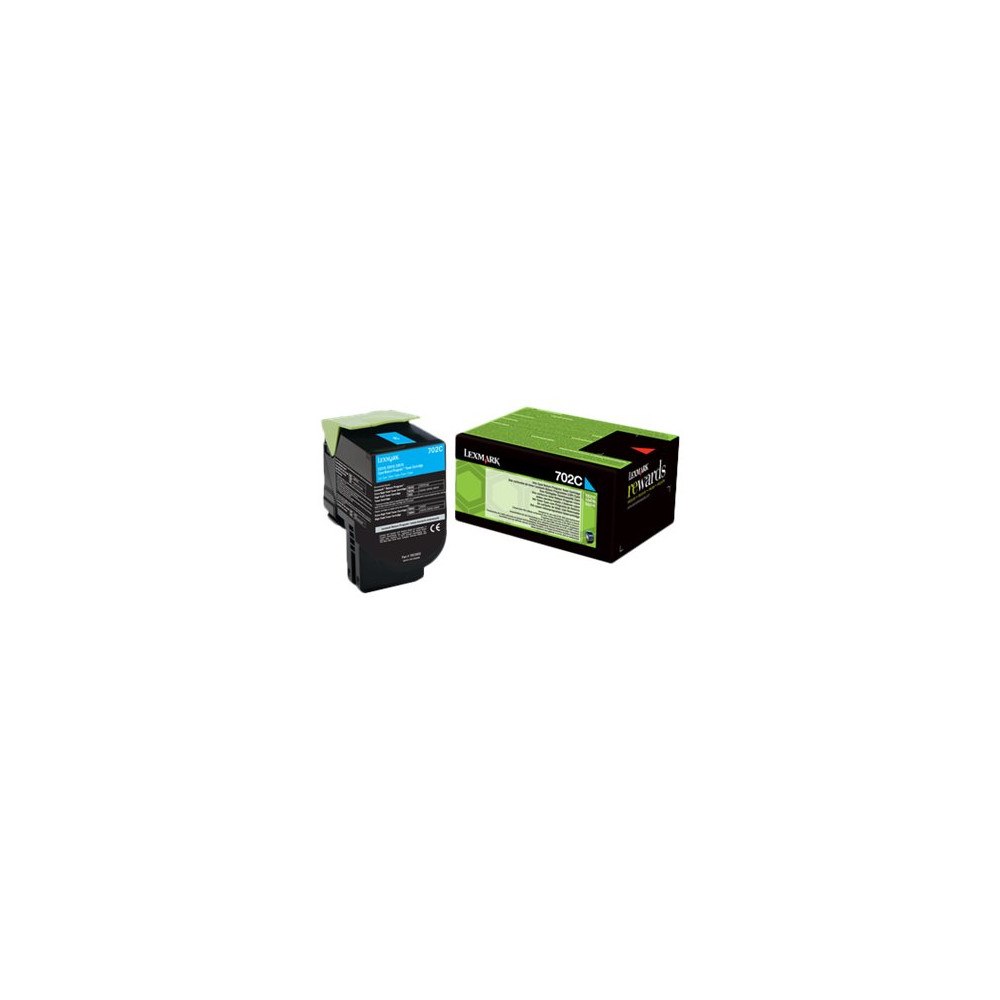 Lexmark International Lexmark 702C - cyan - original - tonerkassett - LCCP, LRP