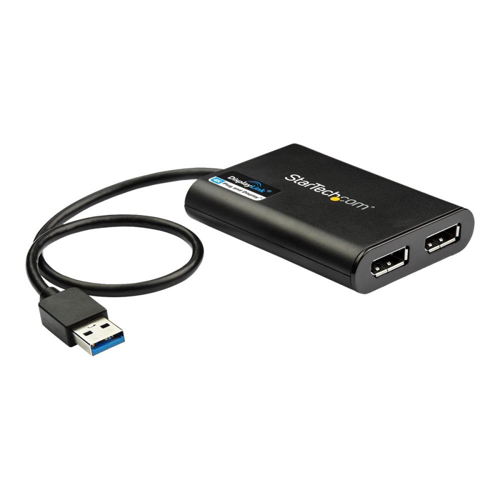 StarTech.com StarTech.com USB 3.0 till Dual DisplayPort-adapter - 4K 60 Hz - DisplayPort-adapter - USB typ A till DisplayPort - 30 cm