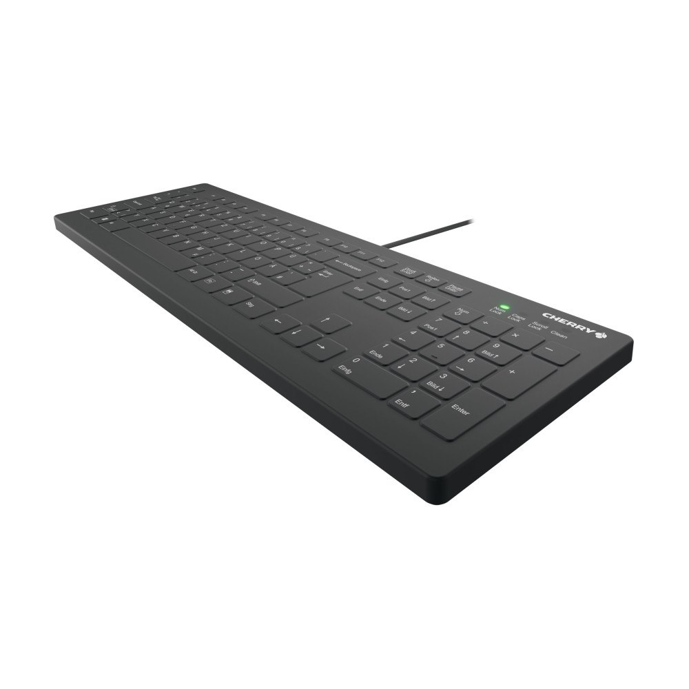 CHERRY Active Key AK-C8112 - tangentbord - desinficering via torkning, platt tangentprofil - 100% full size - QWERTZ - tysk - s...