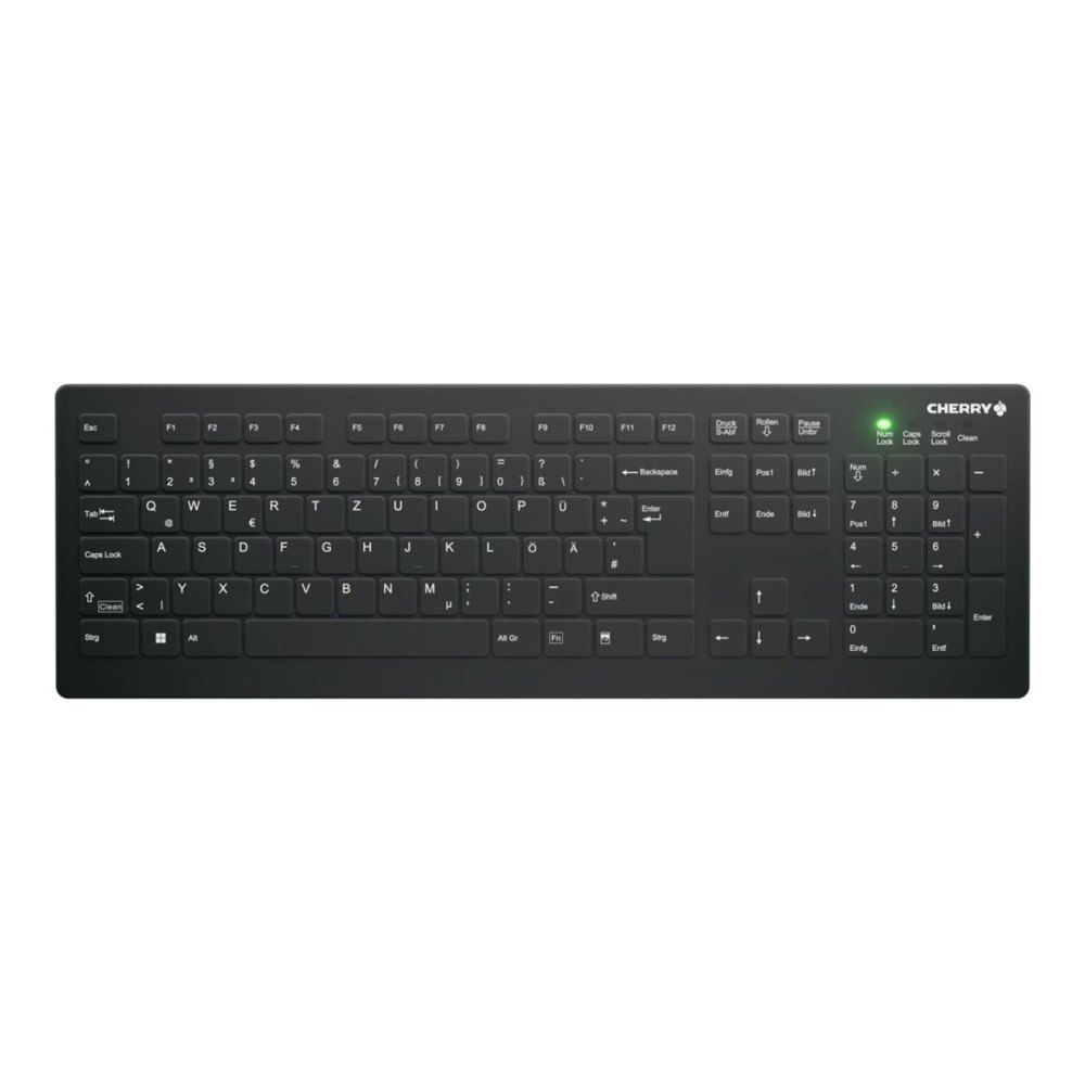 CHERRY Active Key AK-C8112 - tangentbord - desinficering via torkning, platt tangentprofil - QWERTZ - tysk - svart Inmatningsen...