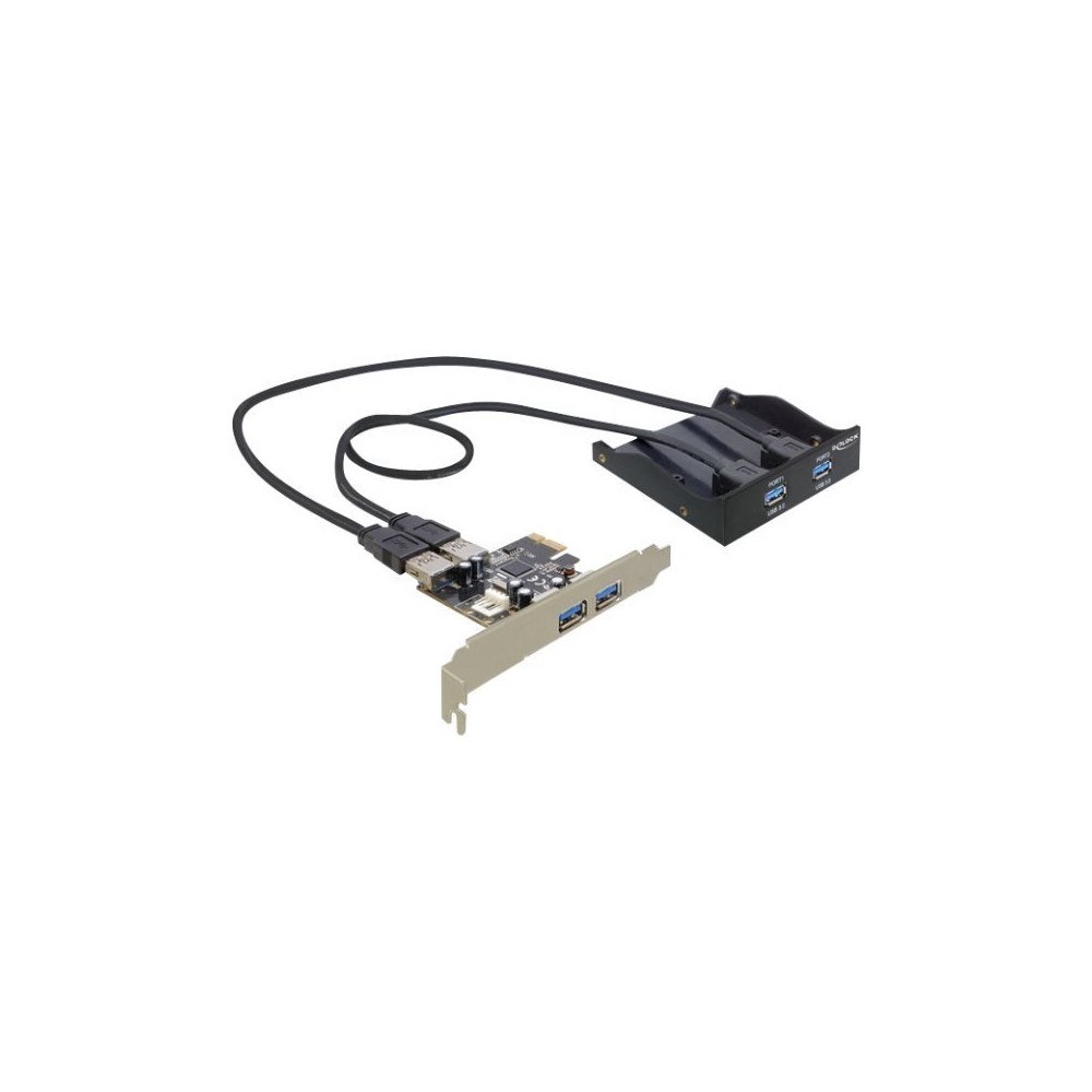 DeLOCK Delock Front Panel 2 x USB 3.0 + PCI Express Card 2 x USB 3.0 - USB-adapter - PCIe - 4 portar