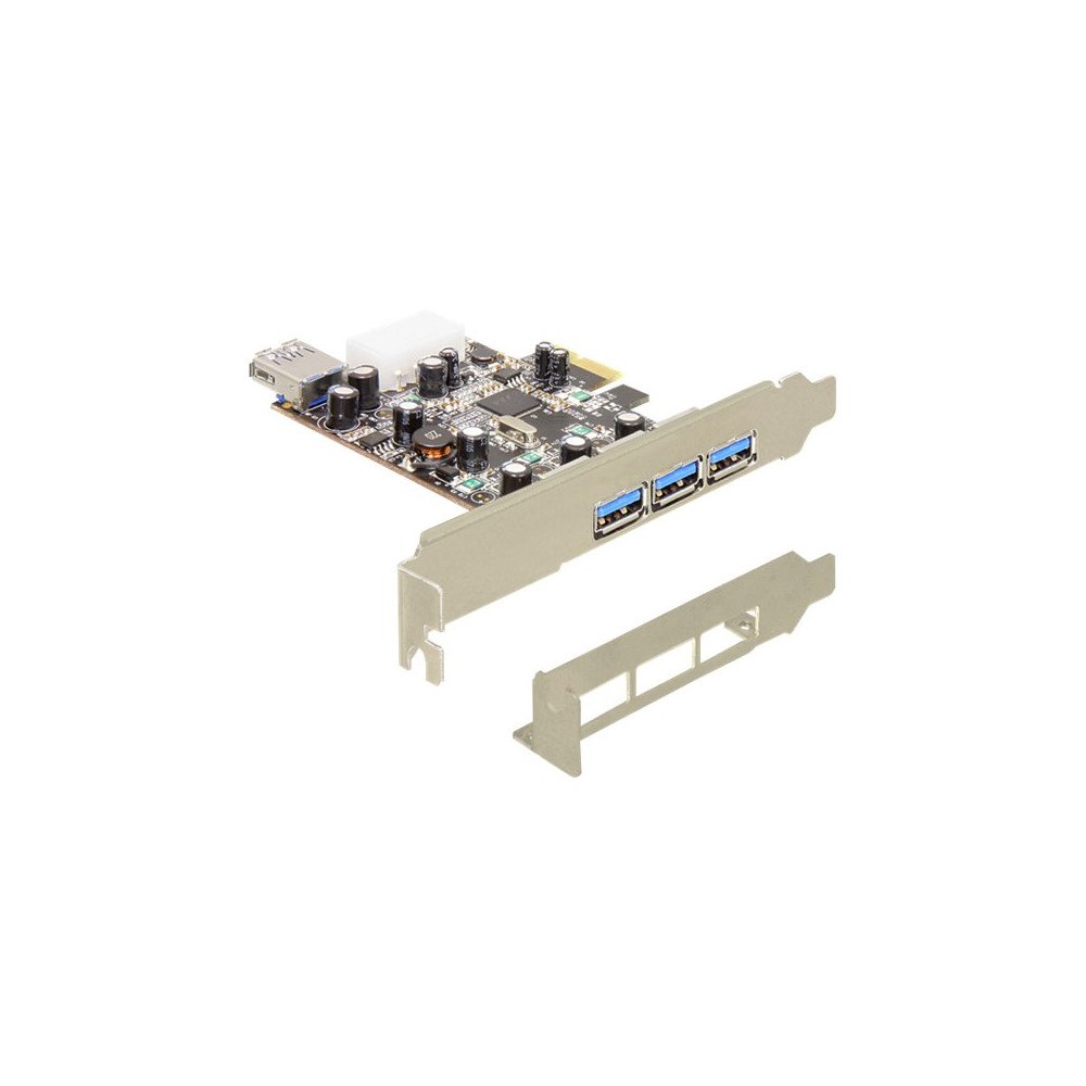 DeLOCK Delock PCI Express Card > 3 x extern + 1 x intern USB 3.0 - USB-adapter - PCI Express x1 - 4 portar