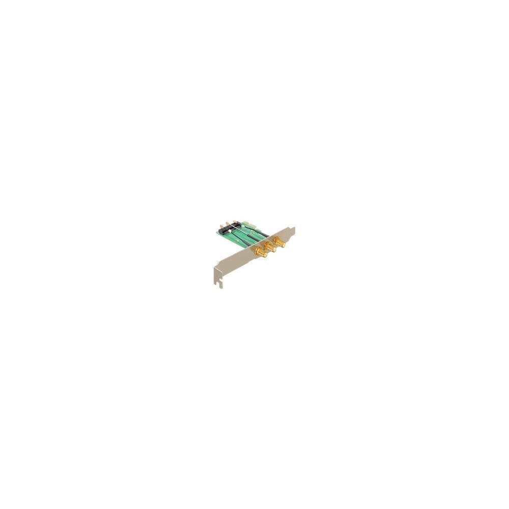 DeLOCK Delock Mini PCI Express > PCI Express x1 + 3 RP-SMA Ports - kort för stigare