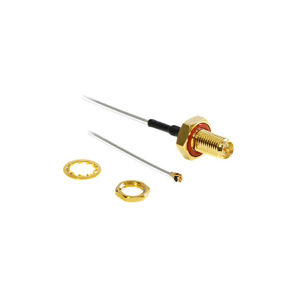 DeLOCK Delock HF Antenna Connection for Installation - antennadapter - 10 cm - grå