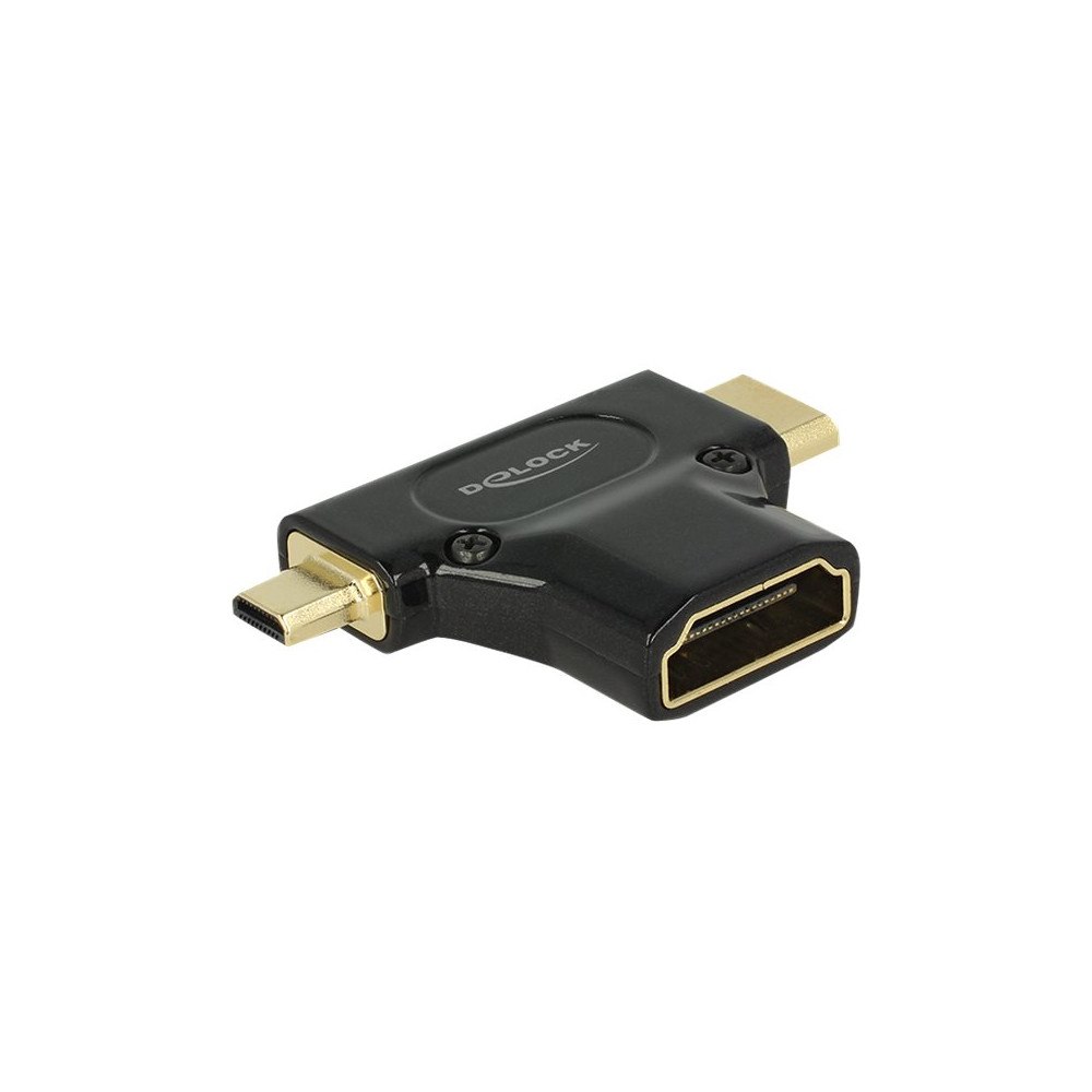 DeLOCK Delock Adapter High Speed HDMI with Ethernet - HDMI-A female > HDMI Mini-C male + Micro-D male - HDMI-adapter