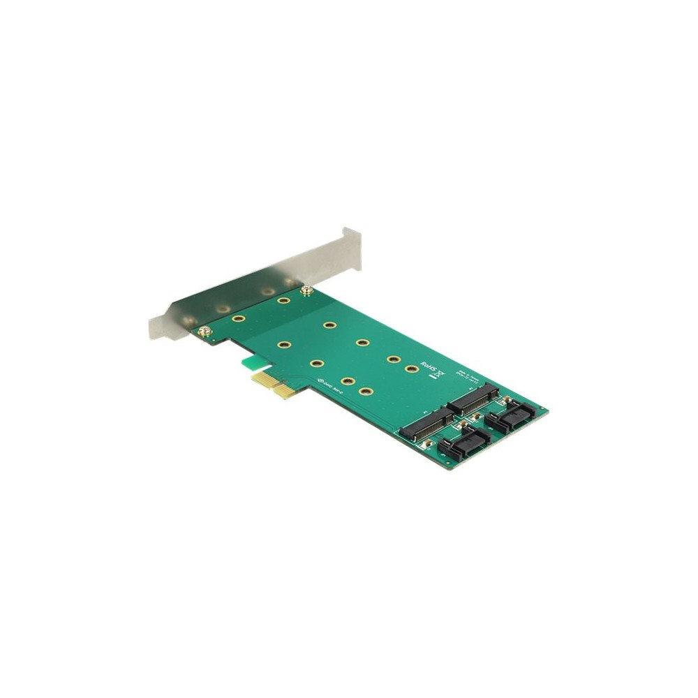 DeLOCK Delock PCI Express Card > 2 x internal M.2 - kontrollerkort - M.2 Card / SATA 6Gb/s - PCIe x1