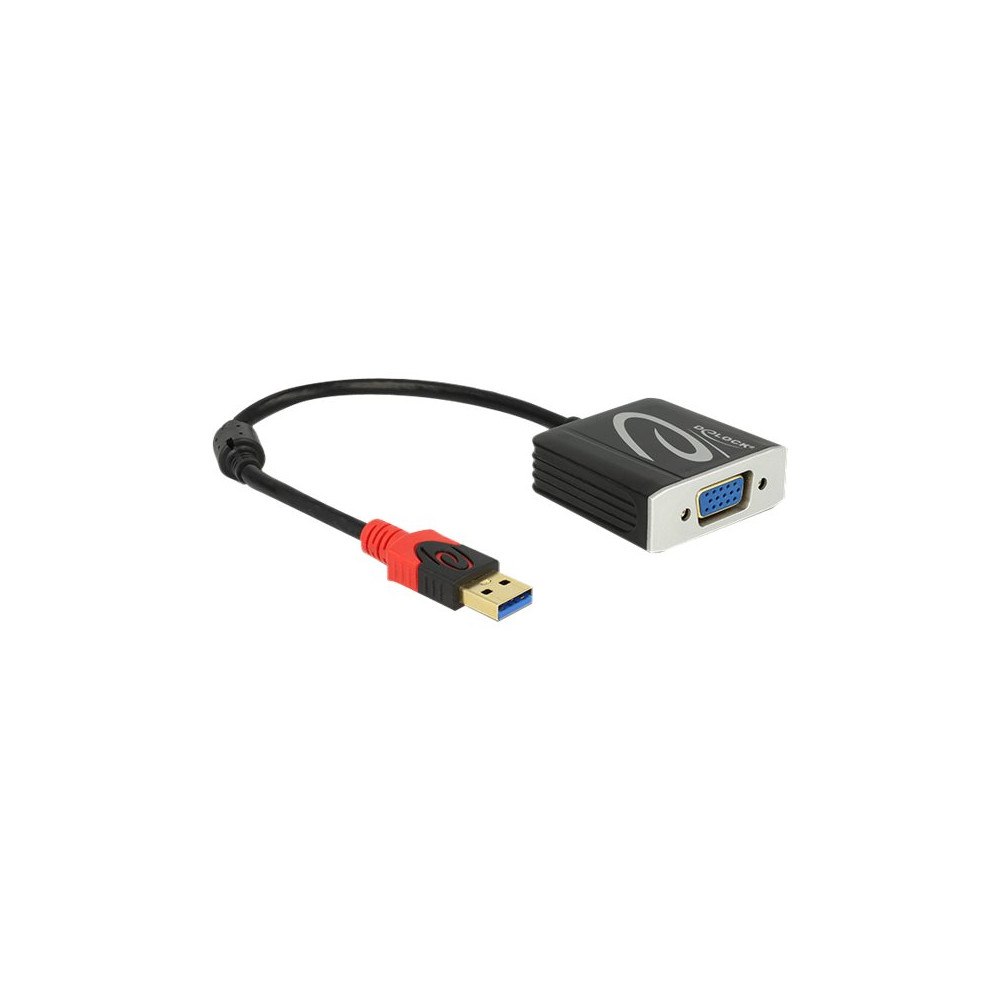 DeLOCK Delock USB 3.0 Type-A male > VGA female - extern videoadapter - svart