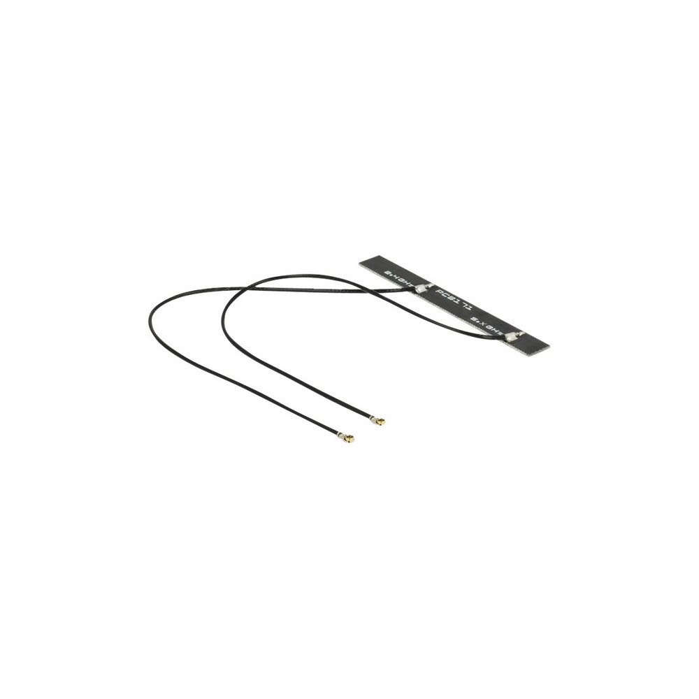 DeLOCK Delock WLAN Twin Antenna 2 x MHF IV 802.11 ac/a/h/b/g/n 5 dBi 150 mm PCB internal self adhesive - antenn