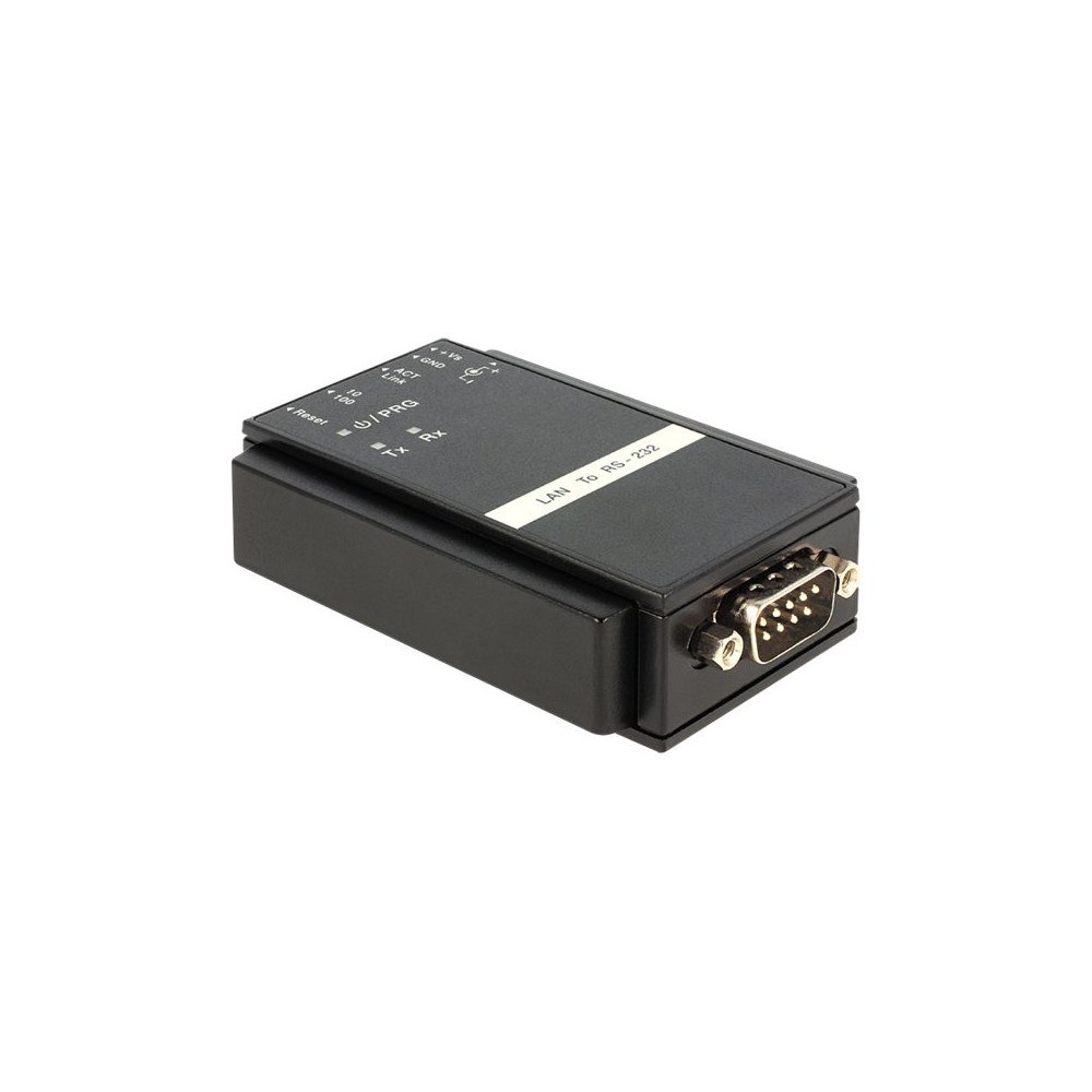DeLOCK Delock Converter Ethernet LAN > Serial RS-232 - seriell adapter - Ethernet 100 - RS-232 x 1