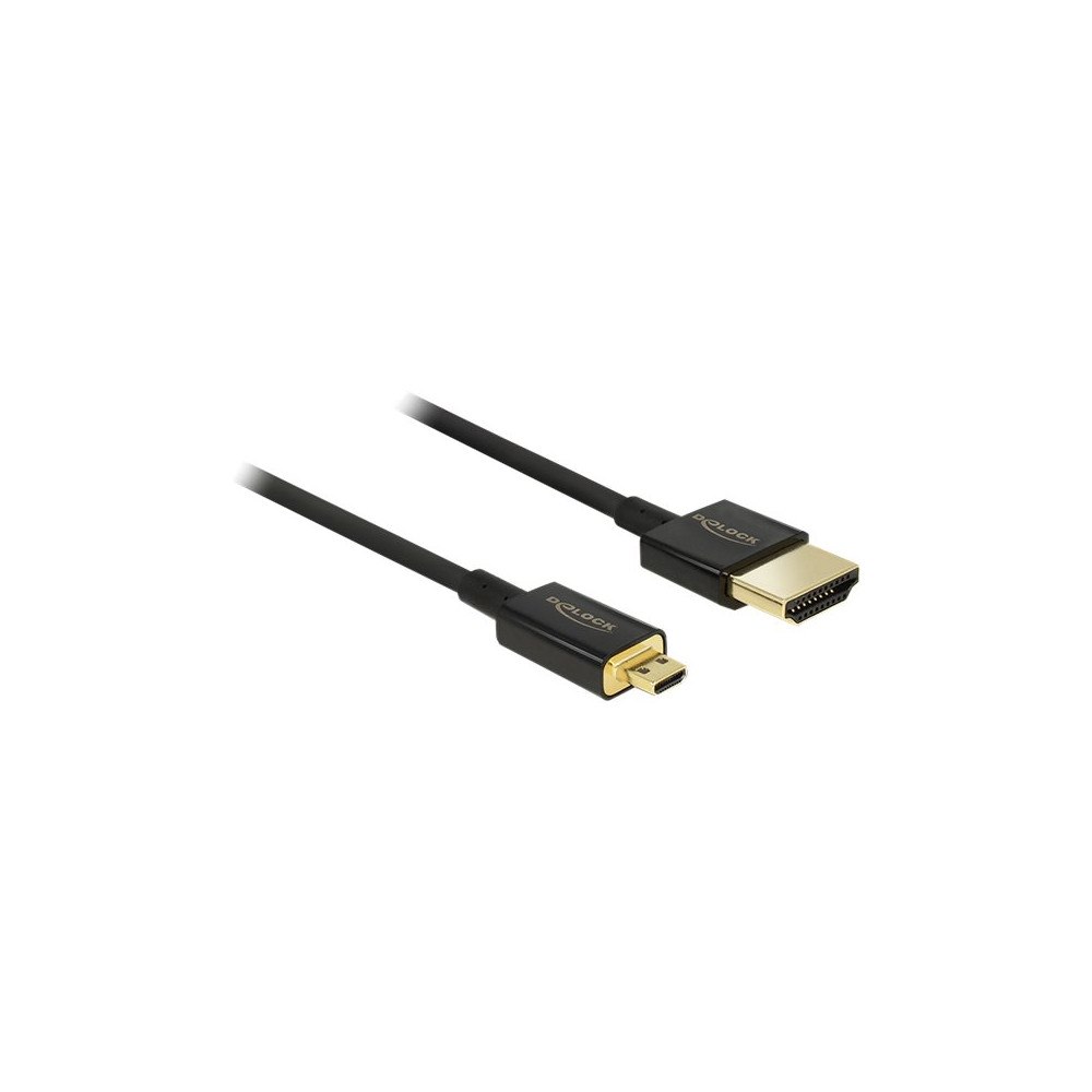 DeLOCK Delock Slim High Quality - HDMI-kabel med Ethernet - 25 cm