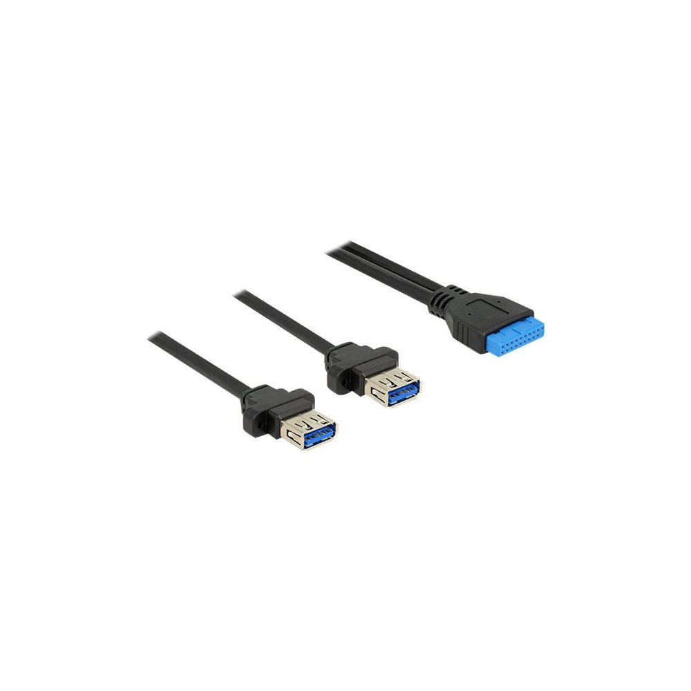 DeLOCK Delock - USB-kabel - 19-stifts USB 3.0-kontakt till USB typ A - 80 cm