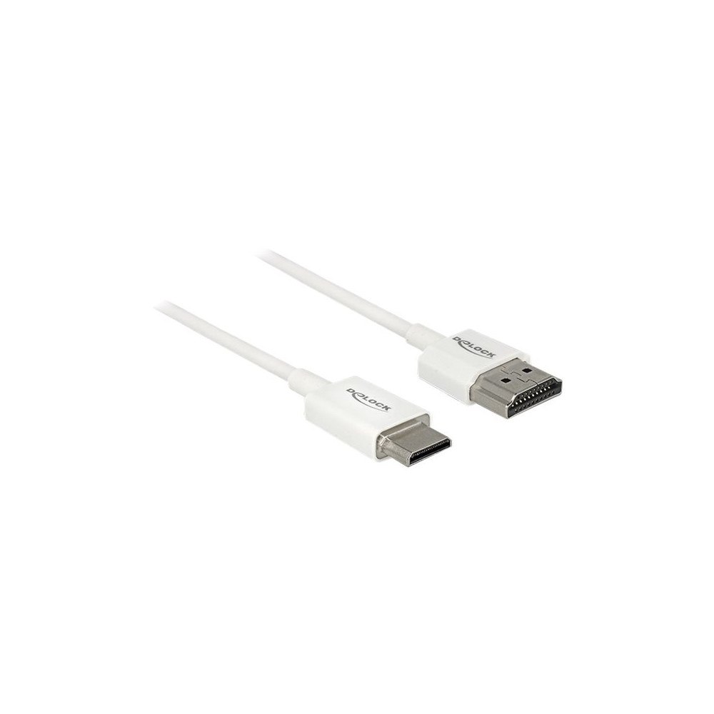 DeLOCK Delock Slim High Quality - HDMI-kabel med Ethernet - 1 m