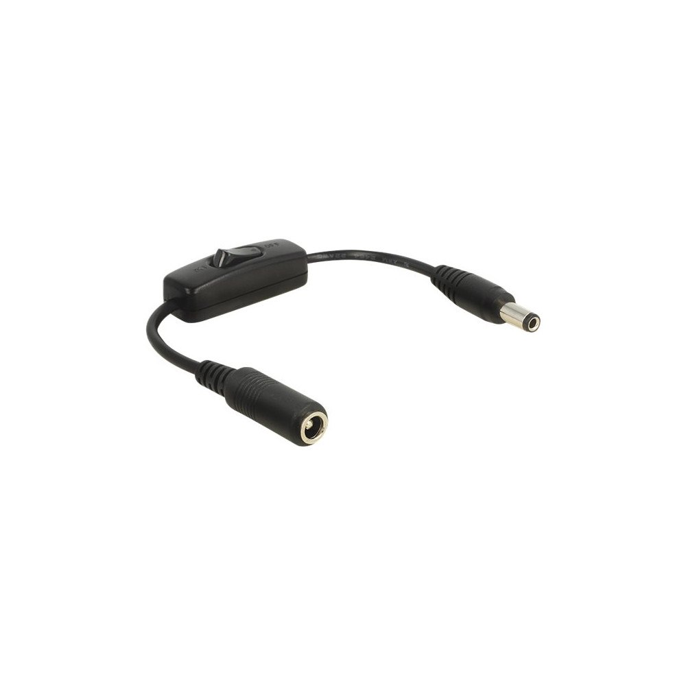 DeLOCK Delock - strömkabel - Växelströmsjack 5,5 x 2,5 mm till Växelströmsjack 5,5 x 2,5 mm - 20 cm