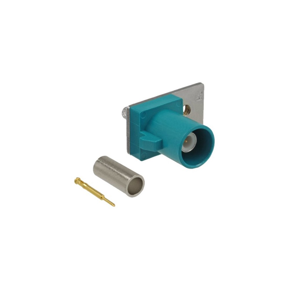 DeLOCK Delock FAKRA Z plug spring pin for crimping 1 prepunched hole - modulkontaktplatta med insnäppsfästen