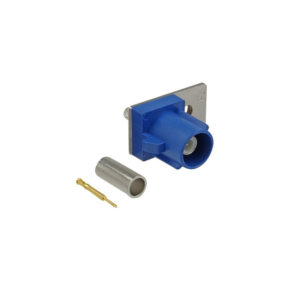 DeLOCK Delock FAKRA C plug spring pin for crimping 1 prepunched hole - modulkontaktplatta med insnäppsfästen