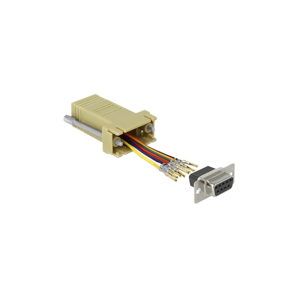 DeLOCK Delock Adapter Sub-D 9 pin female to RJ45 female Assembly Kit - seriell adapter - grå