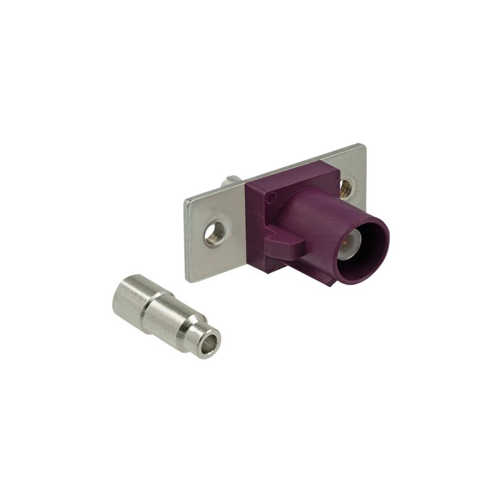 DeLOCK Delock FAKRA D plug spring pin for soldering 2 prepunched holes - modulkontaktplatta med insnäppsfästen