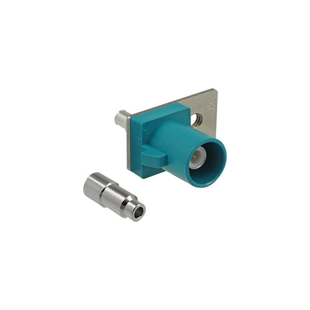 DeLOCK Delock FAKRA Z plug spring pin for soldering 1 prepunched hole - modulkontaktplatta med insnäppsfästen