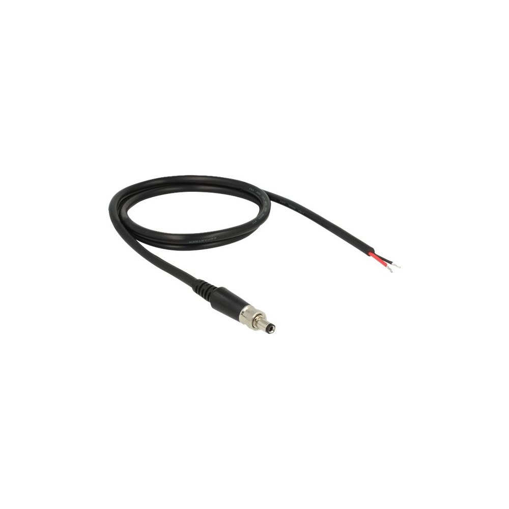 DeLOCK Delock - strömkabel - DC-jack 5,5 mm x 9,5 mm (ID: 2,5 mm) till blank tråd - 95 cm