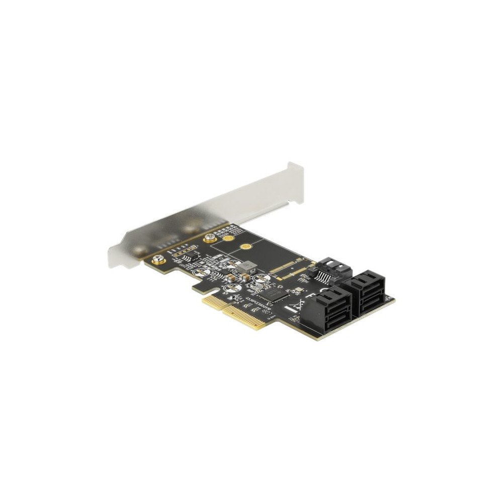 DeLOCK Delock PCI Express Card x4 > 5 x internal SATA 6 Gb/s - kontrollerkort - SATA 6Gb/s - PCIe 3.0 x4