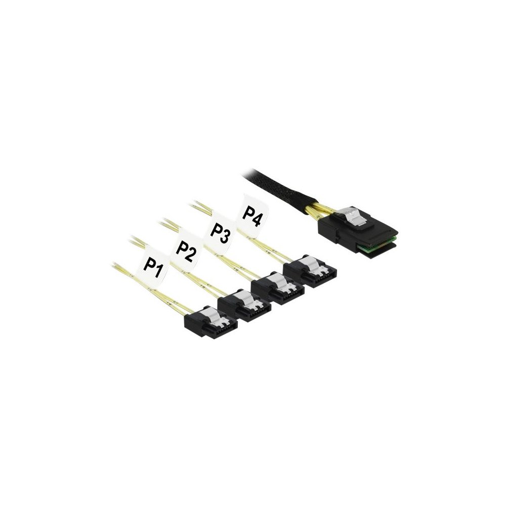 DeLOCK Delock Mini SAS SFF-8087 > 4 x SATA 7 pin - SATA/SAS-kabel - 50 cm