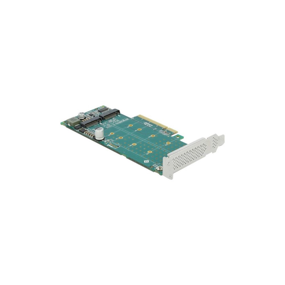 DeLOCK Delock PCI Express x8 Card to 2 x internal NVMe M.2 Key M - Bifurcation - kontrollerkort - M.2 NVMe Card - PCIe 4.0 x8