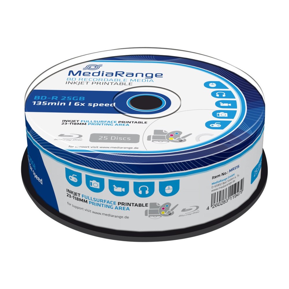 MediaRange MediaRange - BD-R x 25 - 25 GB - lagringsmedier