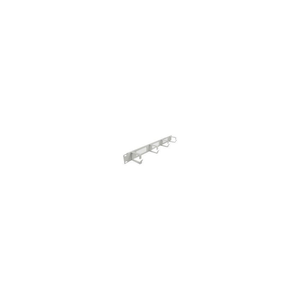 DeLOCK Delock Cable Management Brush Strip with 4 hooks - kabelhanteringspanel med borste för rack - 1U - 19"