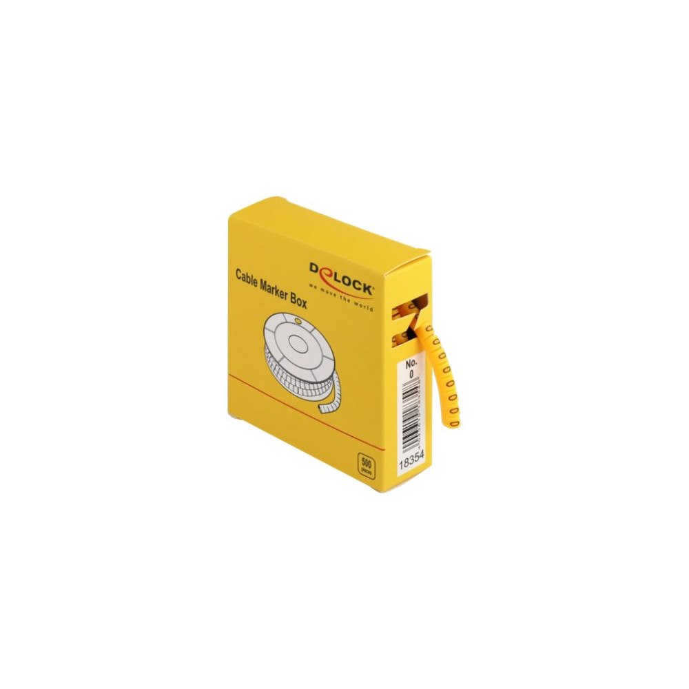 DeLOCK Delock Cable Marker Box, No. 0 - lednings/kabelmärkare (förtryckt)