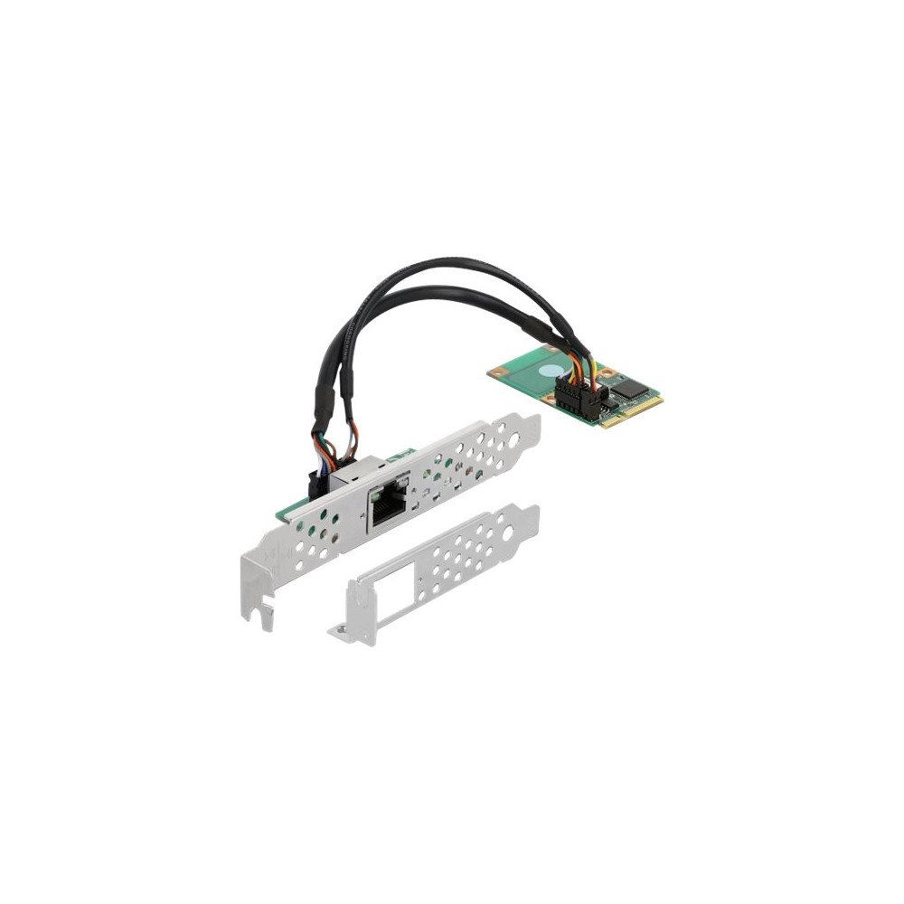 DeLOCK Delock Mini PCIe I/O PCIe full size 1 x RJ45 Gigabit LAN - nätverksadapter - PCIe Mini Card - Gigabit Ethernet x 1