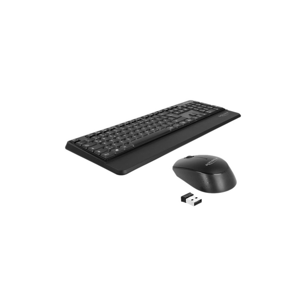 DeLOCK Delock - sats med tangentbord och mus - QWERTZ - tysk - svart Inmatningsenhet