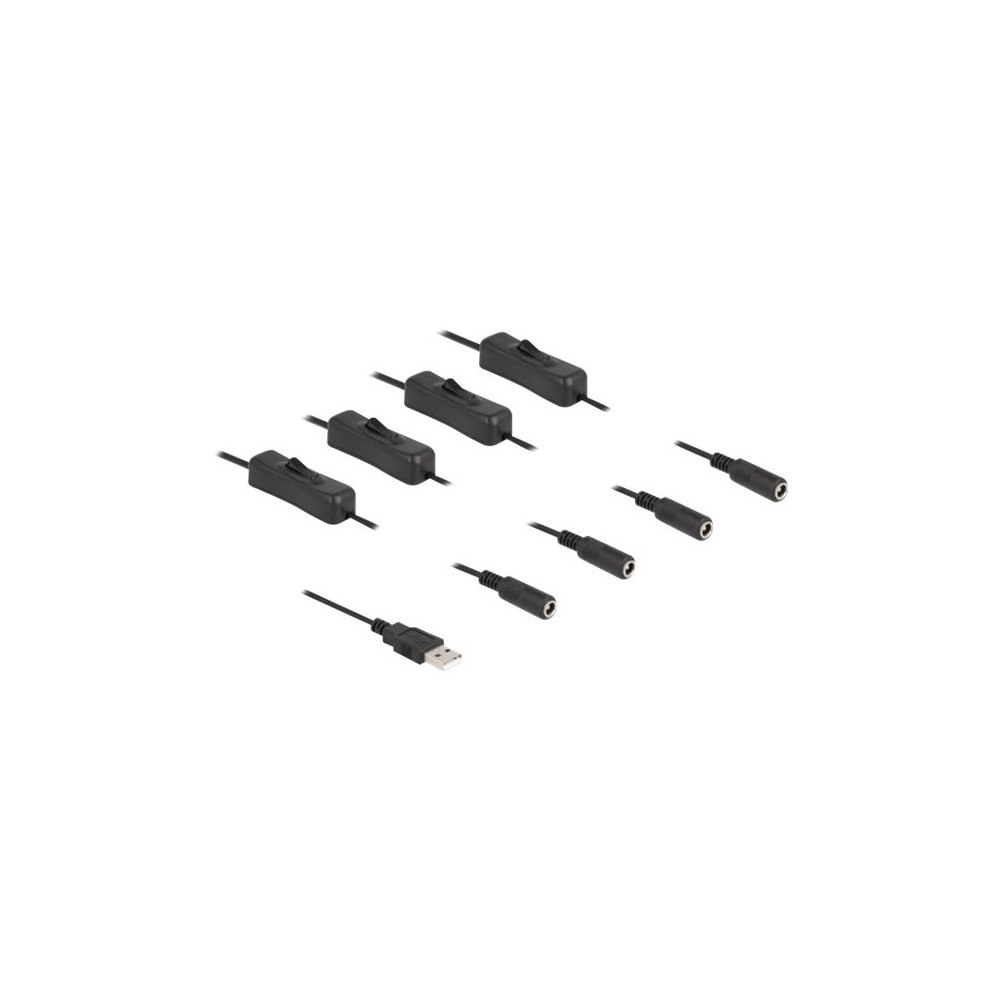 DeLOCK Delock - strömdelare - USB till DC-jack 5,5 x 2,1 mm - 1 m