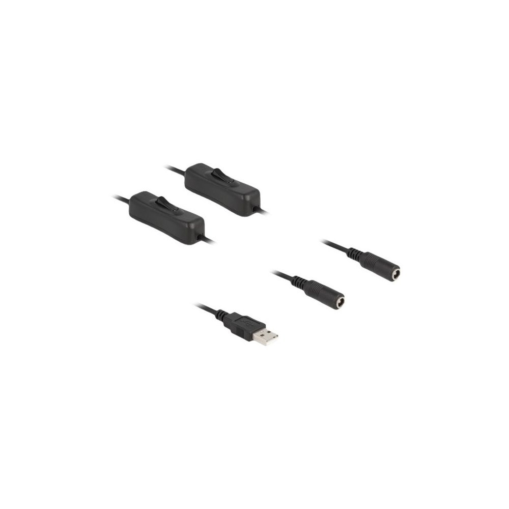 DeLOCK Delock - strömdelare - USB till DC-jack 5,5 x 2,1 mm - 1 m
