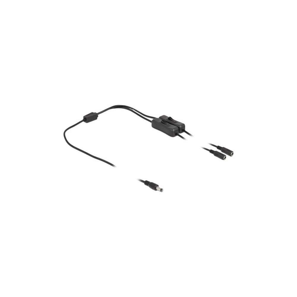 DeLOCK Delock - strömdelare - DC-jack 5,5 x 2,1 mm till DC-jack 5,5 x 2,1 mm - 1 m