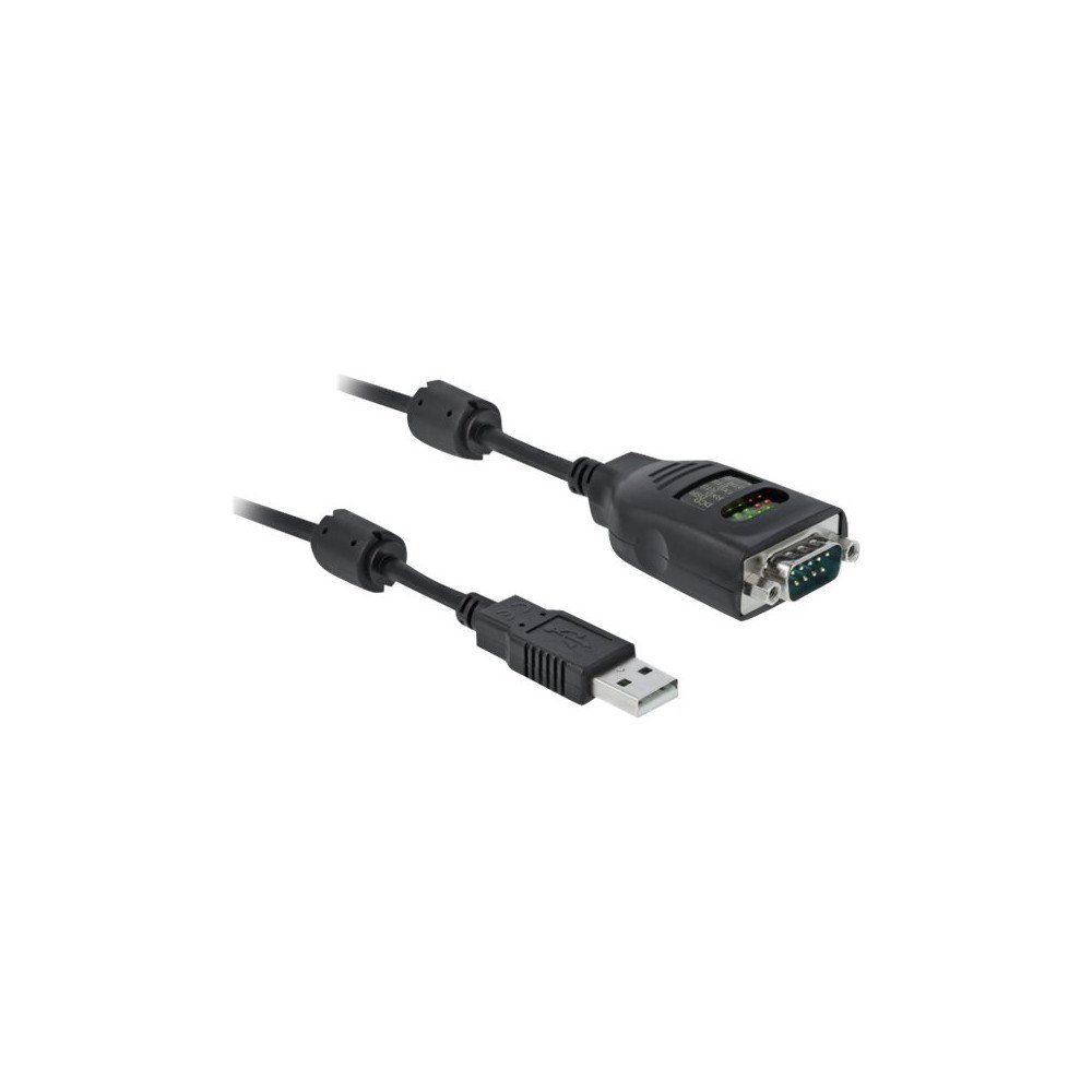 DeLOCK Delock USB Type-A to Serial DB9 Adapter with 9 LED RS-232 Tester - seriell adapter - USB - RS-232 x 1