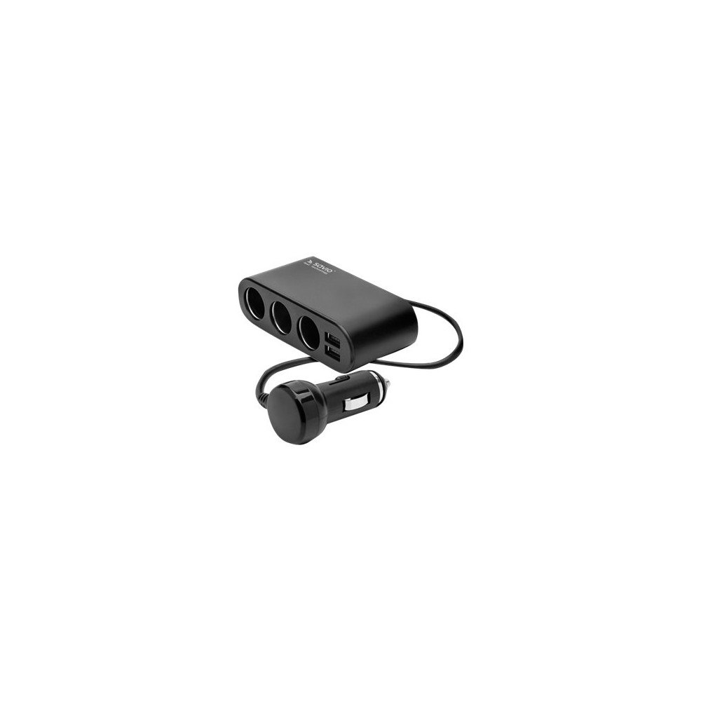 SAVIO SAVIO SA-024 strömadapter för bil - 2 x USB, 3 x bilens cigarettändare - 120 watt