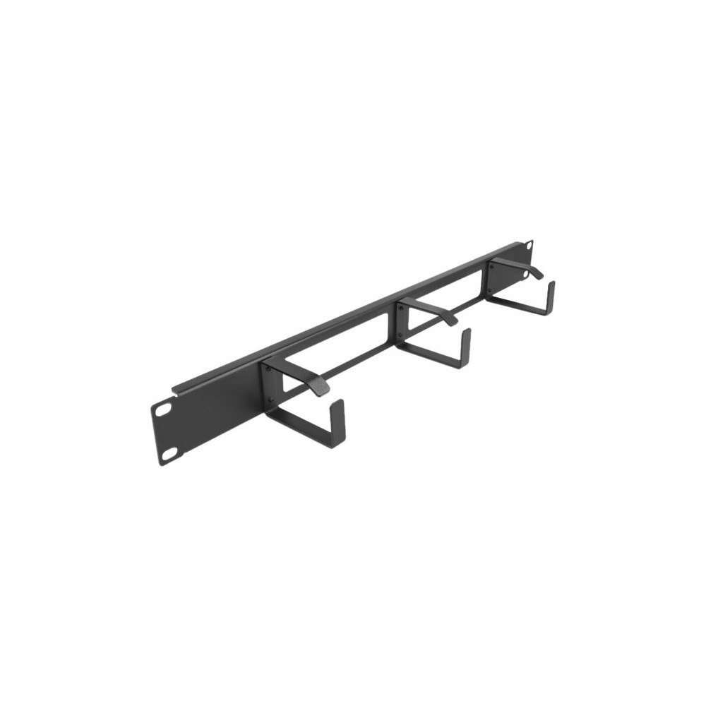 DeLOCK Delock kabelhanteringspanel med krokar för rack - 1U - 19" - 2 openings and 3 hooks