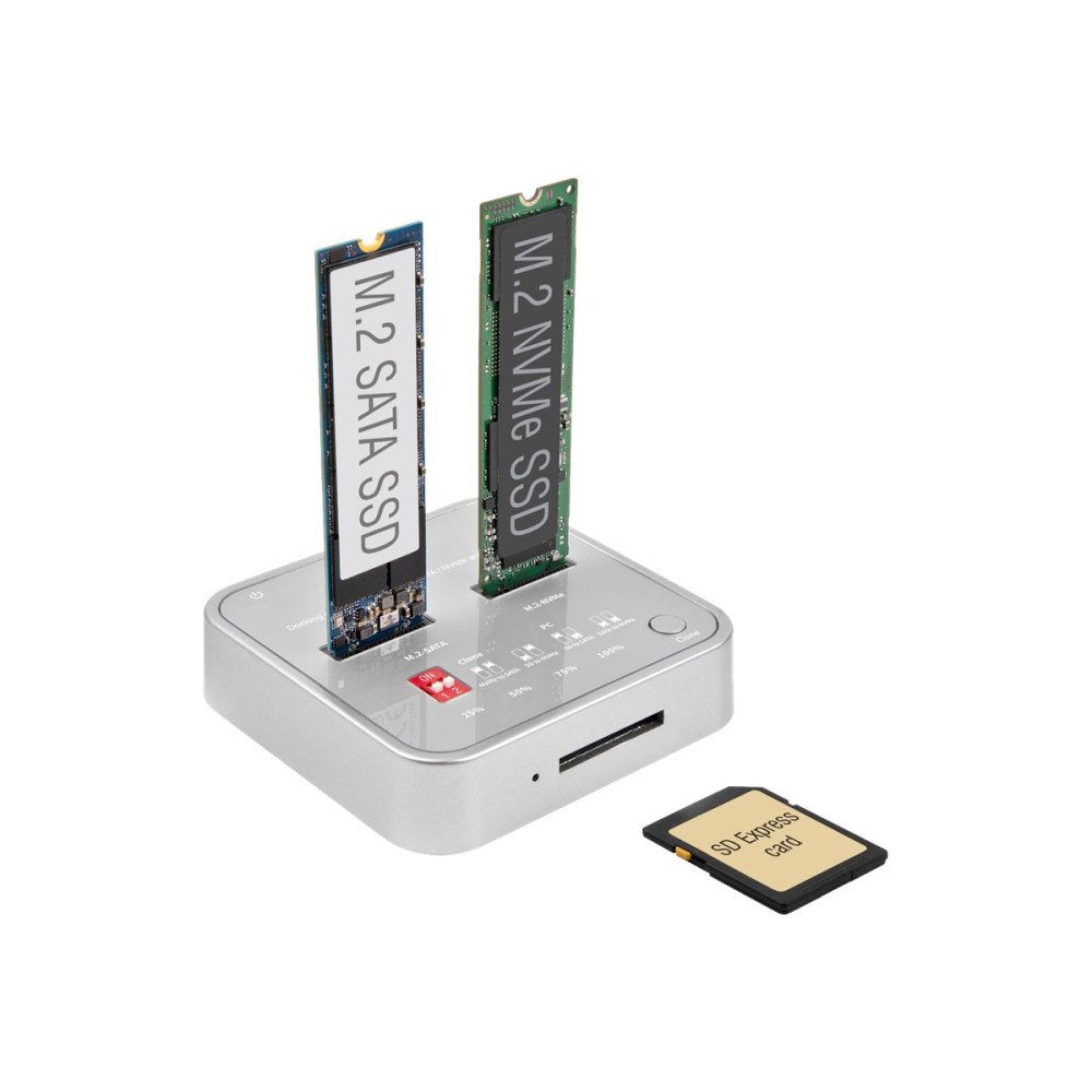 DeLOCK Delock - SSD-dockningsstation - M.2 NVMe Card - USB 3.2 (Gen 2)
