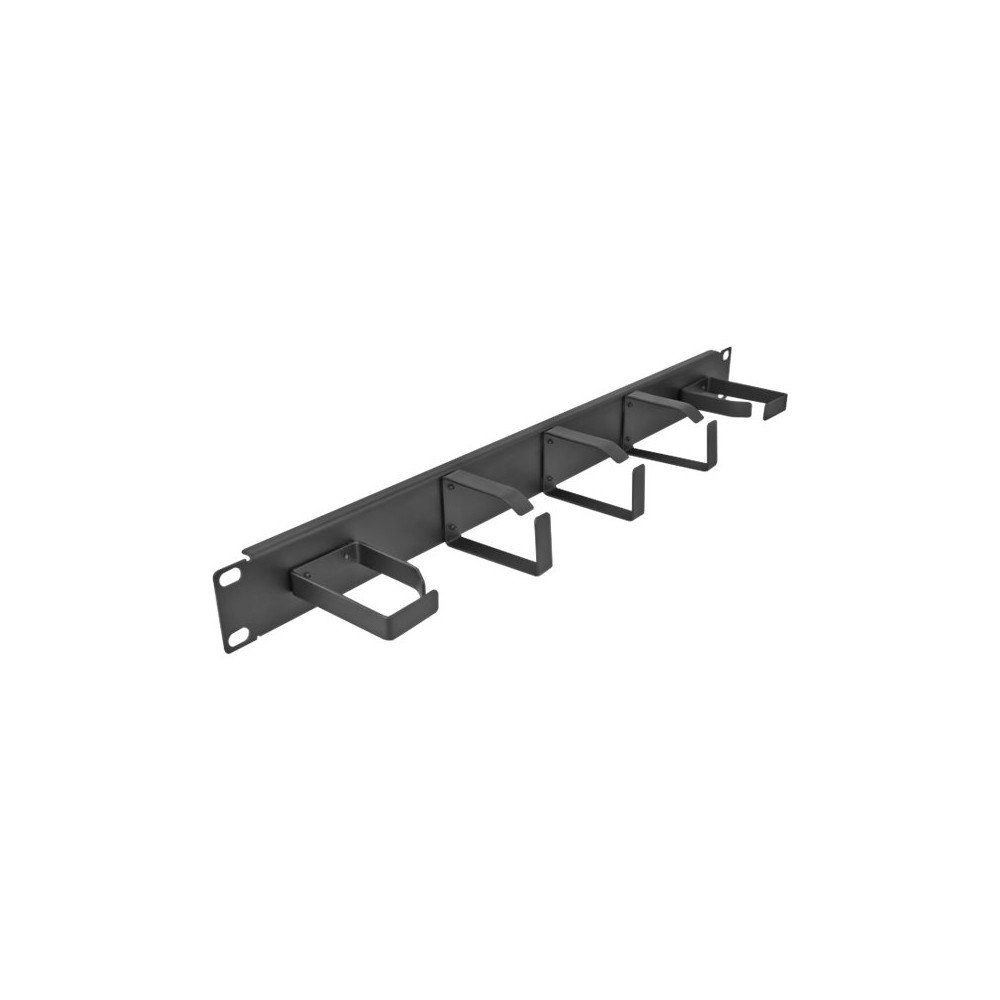 DeLOCK Delock panel för kabelhantering - 1U - 19" - with 5 metal hooks (2 x horizontal, 3 x vertical)