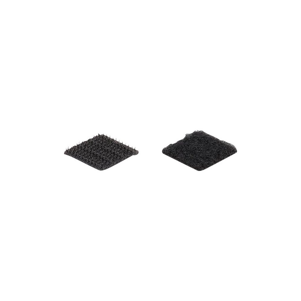 DeLOCK Delock - hook-and-loop fastener - fyrkant - 2 cm - svart (paket om 32)