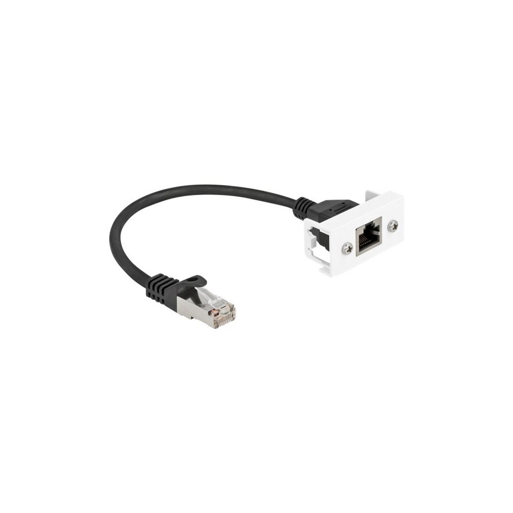 DeLOCK Delock nätverksförlängningskabel - 25 cm - svartvitt