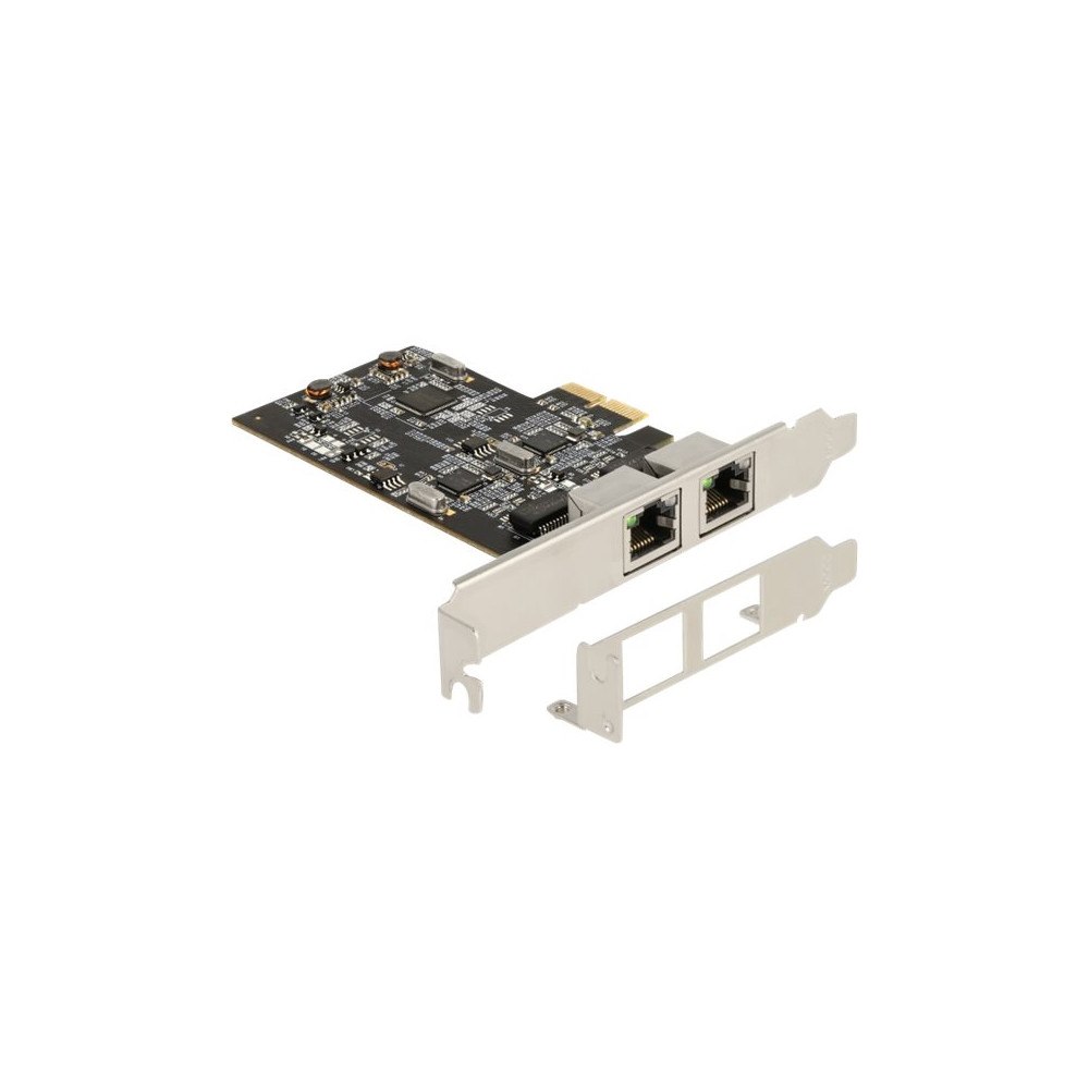 DeLOCK Delock - nätverksadapter - PCIe 2.1 x2 - 100M/1G/2.5G Gigabit Ethernet x 2