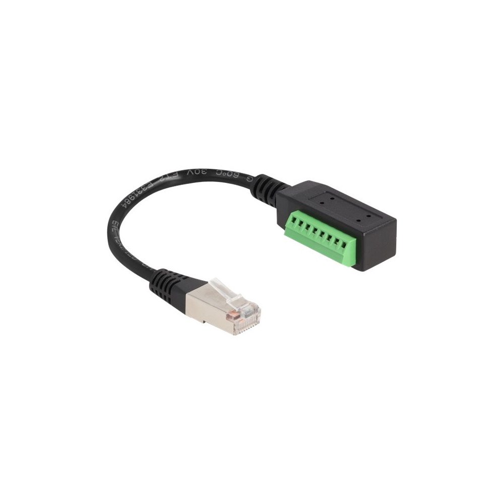 DeLOCK Delock nätverkskabel - 21.5 cm - svart/grön
