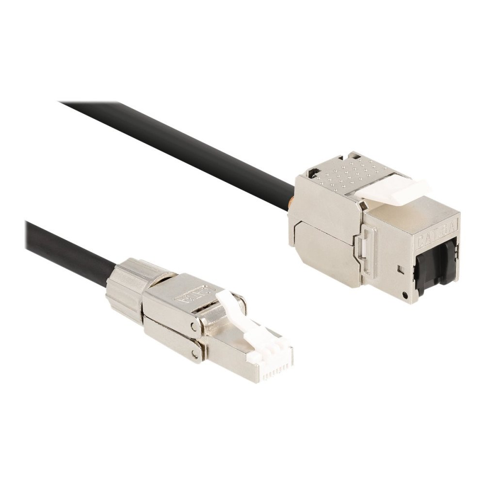 DeLOCK Delock nätverksförlängningskabel - 2 m - svart, silver