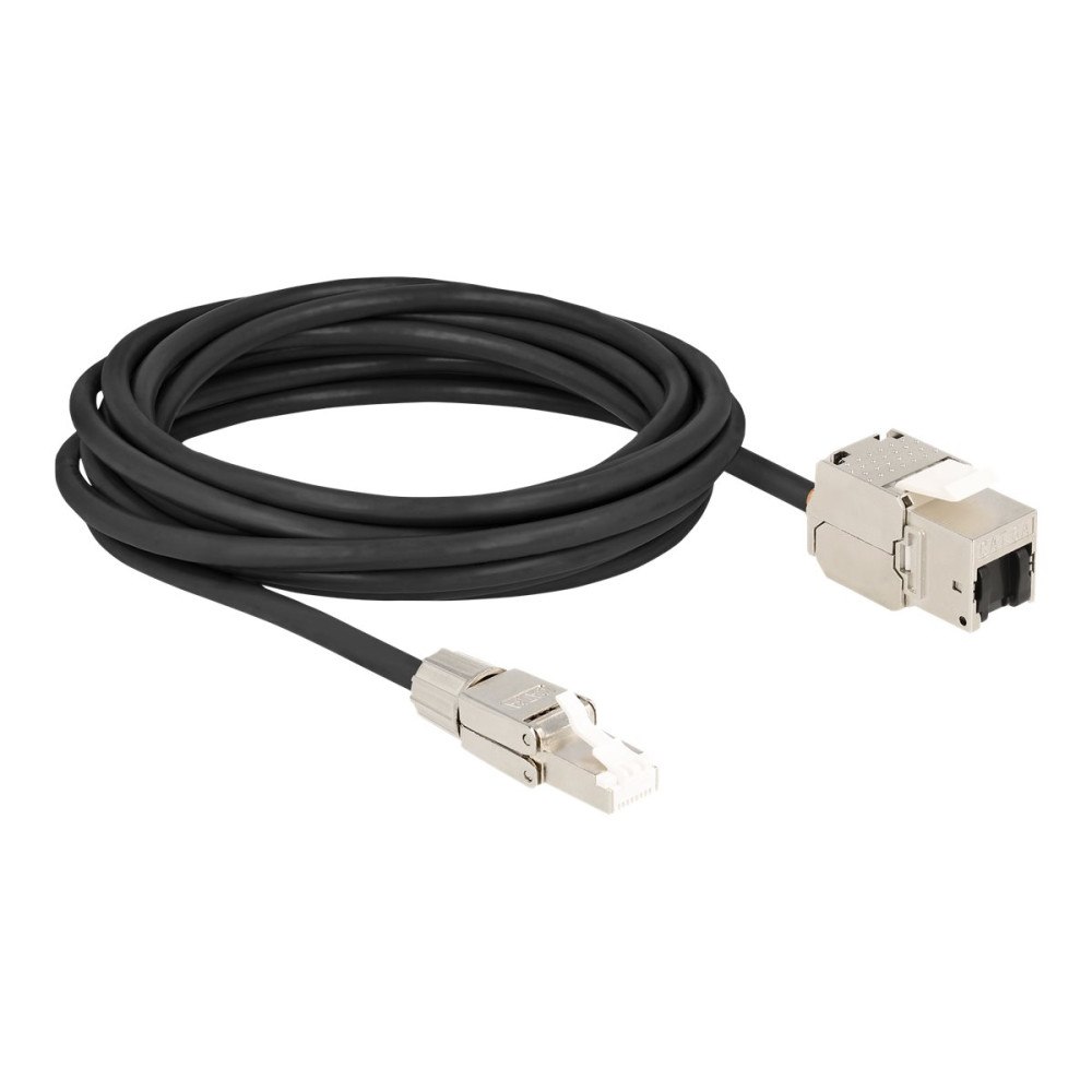 DeLOCK Delock nätverksförlängningskabel - 5 m - svart/silver