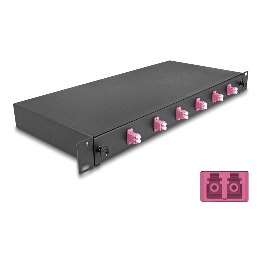 DeLOCK Delock fiberoptisk skarvlåda - 1U - 19" - OM4, complete assembled