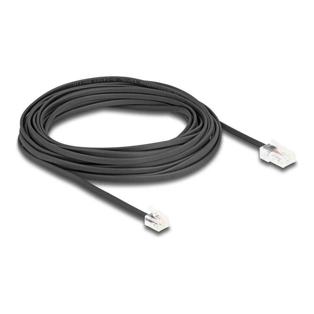 DeLOCK Delock telefonkabel - 10 m - svart