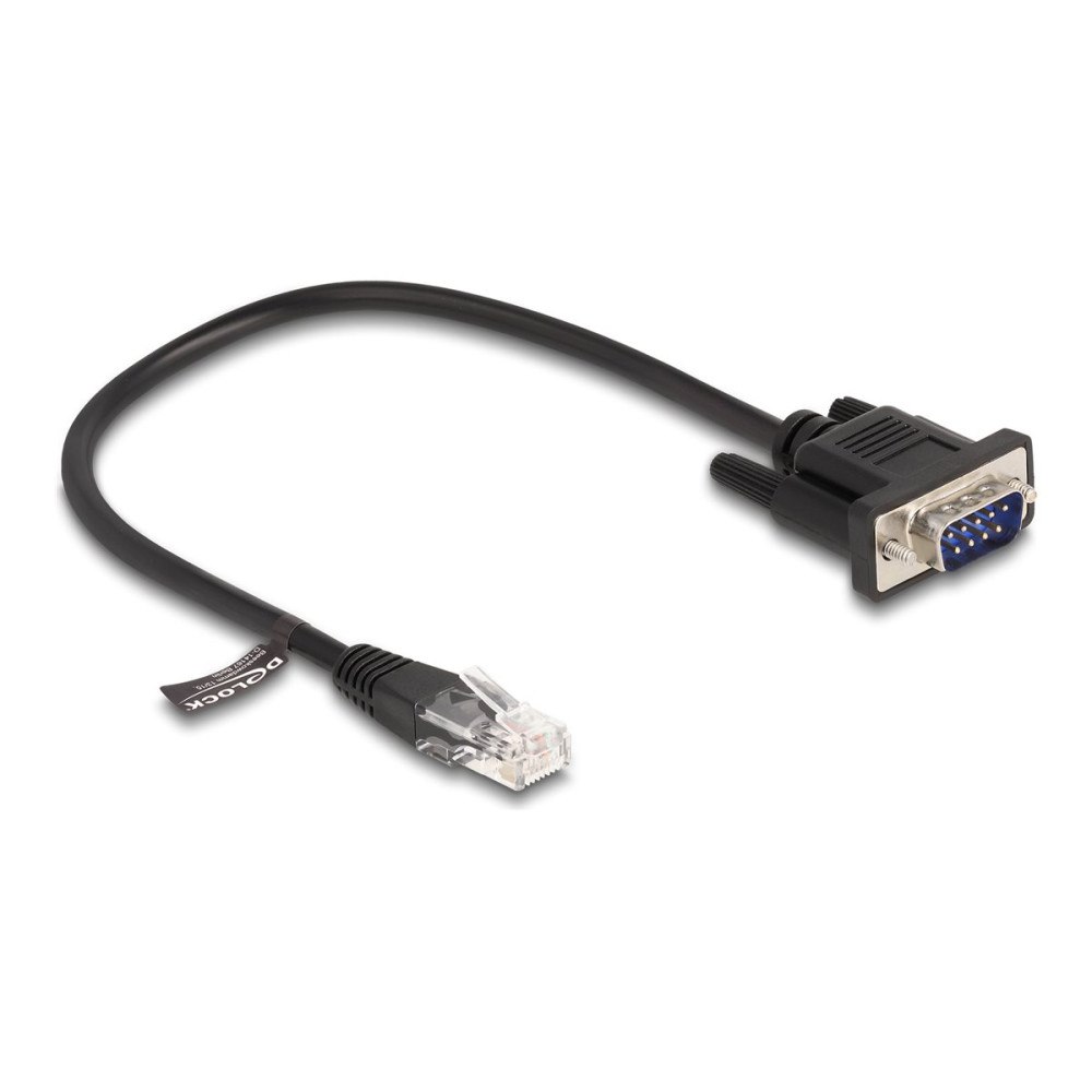 DeLOCK Delock seriell RS-232-kabel - 30 cm - svart