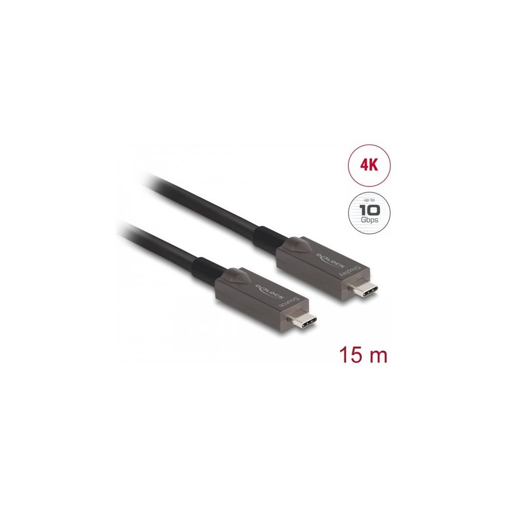 DeLOCK Delock - USB typ C-kabel - 24 pin USB-C till 24 pin USB-C - 15 m