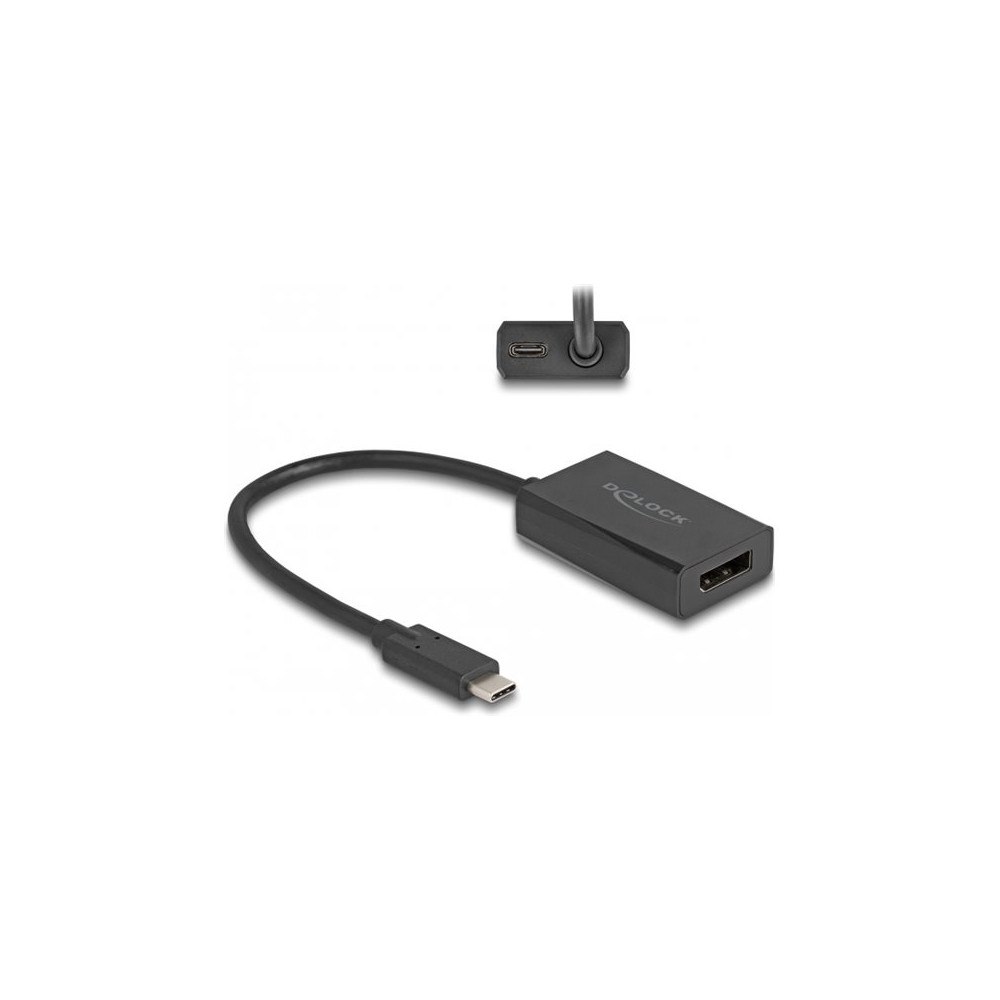 DeLOCK Delock - USB typ C-kabel - 24 pin USB-C till DisplayPort, USB-C (PD) - 15 cm